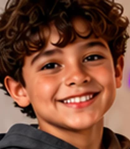 Un niño, antes de la transformación